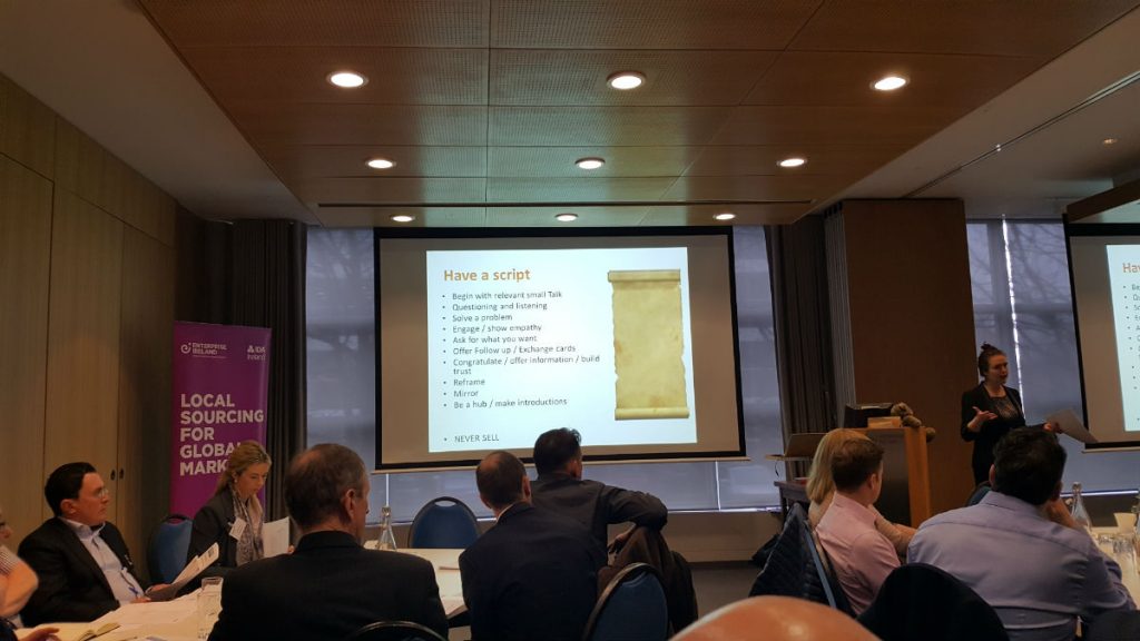 Caitlin O'Connor presenting at the EI Networking Seminar